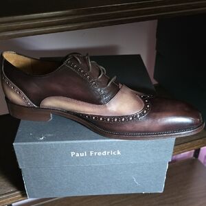 Paul Fredrick Classic Brown Leather Oxfords